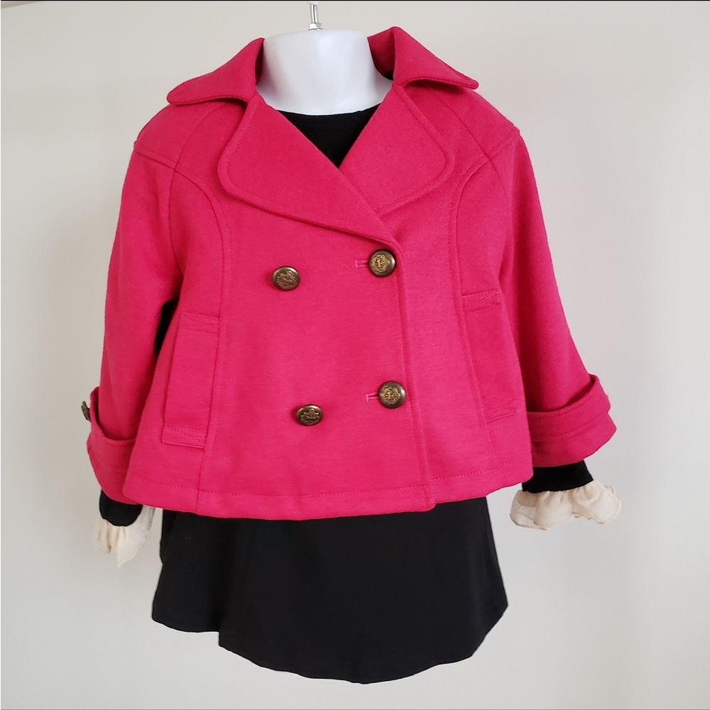 🌻Brand New Girls Pink Double-Breasted Jacket